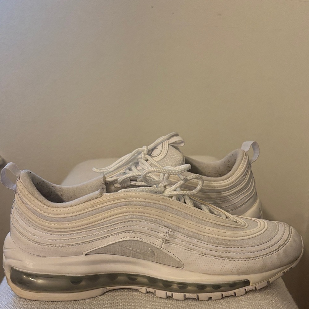 Nike Air Max 97 Triple white Size 7Y - Picture 8 of 9